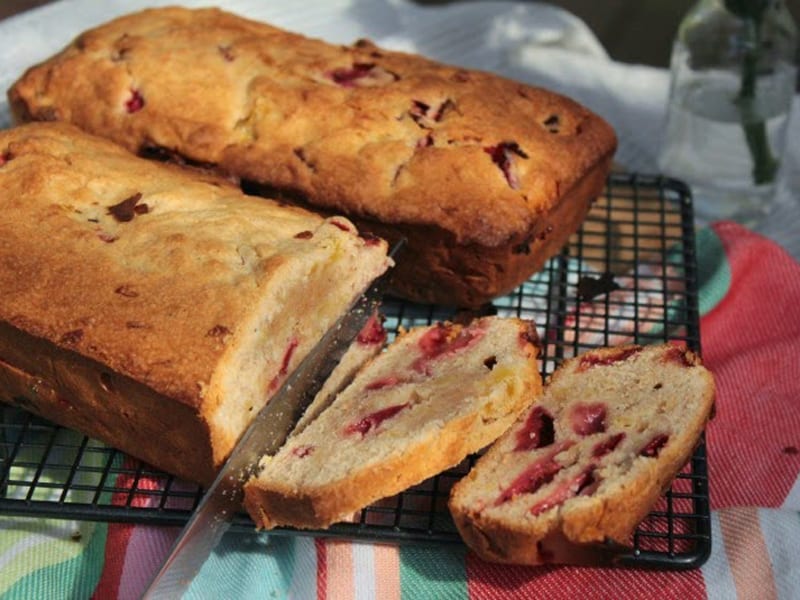 Pineapple and strawberry breakfast loaf